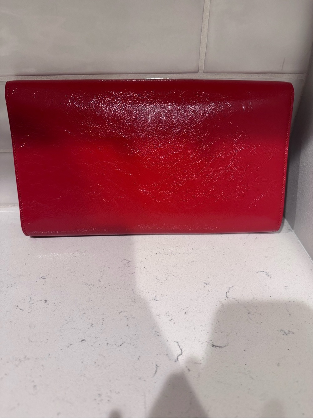 Saint Laurent Belle de Jour Red Patent Leather Large Clutch - Picture 8 of 10